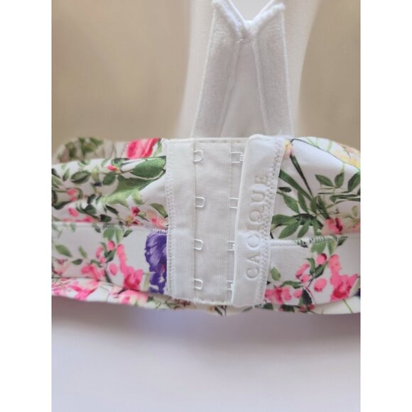 Cacique Lightly Lined Molded Full Coverage Figure Floral Underwire Bra 52DD - Picture 7 of 11